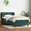 vidaXL Cama box spring con colch&oacute;n terciopelo verde oscuro 90x220 cm