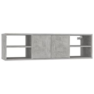 vidaXL Estanter&iacute;a pared madera contrachapada gris hormig&oacute;n 102x30x29cm