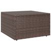 vidaXL Set muebles de jard&iacute;n 4 piezas y cojines rat&aacute;n sint&eacute;tico marr&oacute;n