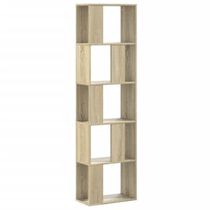 vidaXL Librer&iacute;a de 5 niveles madera roble Sonoma 45x23,5x162,5 cm