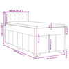 vidaXL Cama box spring con colch&oacute;n tela gris claro 80x200 cm