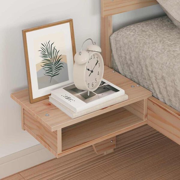 vidaXL Estructura de cama Marrón 75 x 190 cm Madera de pino macizo