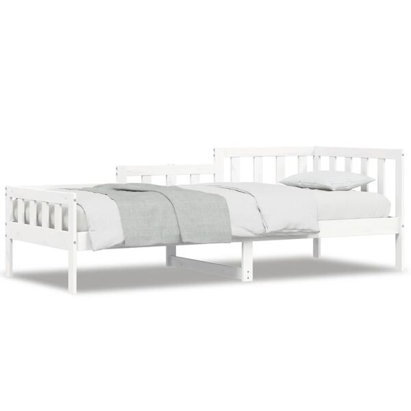 vidaXL Sof&aacute; cama sin colch&oacute;n madera maciza de pino blanco 80x200 cm