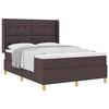 vidaXL Cama tipo Box Spring Marr&oacute;n Oscuro 140 x 190 cm tela