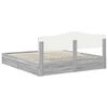 vidaXL Cama con almacenamiento con cabecera Gris Sonoma 200 x 200 cm