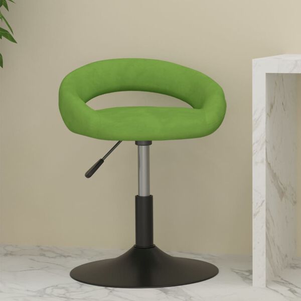 vidaXL Taburete de cocina de terciopelo verde claro