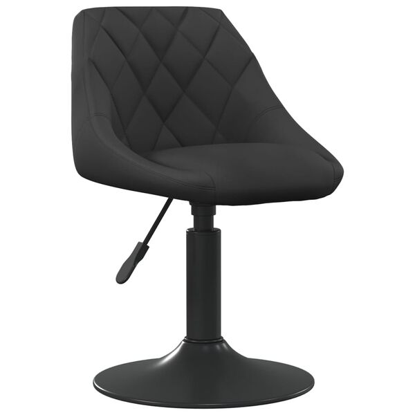 vidaXL Sillas de comedor giratorias 2 uds terciopelo negro