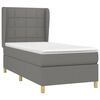 vidaXL Cama box spring con colch&oacute;n tela gris oscuro 80x200 cm