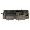 vidaXL Set de sof&aacute;s de jard&iacute;n 7 pzas con cojines rat&aacute;n sint&eacute;tico gris