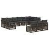 vidaXL Conjunto de sof&aacute;s de jard&iacute;n 13 uds. 13 plaza Gris