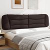vidaXL Cabecero de cama acolchado Hvar tela marr&oacute;n oscuro 200 cm