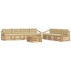 vidaXL Conjunto de sof&aacute;s de exterior 8 uds. y Beige Poli&eacute;ster
