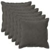 vidaXL Coj&iacute;n con almohada HOUTEN 6 uds. Gris oscuro Terciopelo