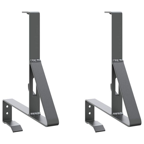 vidaXL Soporte para Guardia de Nieve 2 pcs Antracita Acero