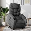 vidaXL Sill&oacute;n reclinable elevable de tela gris oscuro