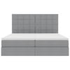 vidaXL Cama con almacenamiento Gris Claro 180 x 200 cm Cuero sint&eacute;tico