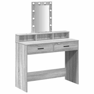 vidaXL Mesa Tocador Gris 100 x 41 x 140 cm Madera de ingenier&iacute;a