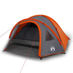 vidaXL Tienda de campa&ntilde;a igl&uacute; para 4 personas impermeable naranja
