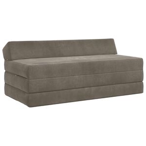 vidaXL Sof&aacute; Cama Plegable Gris Claro 120 x 60 x 49 cm Tela