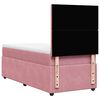 vidaXL Cama box spring con colch&oacute;n terciopelo rosa 80x200 cm