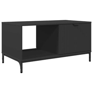 vidaXL Mesa de Caf&eacute; Roble Negro 90 x 49 x 46 cm Madera de ingenier&iacute;a