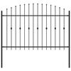 vidaXL Valla de Piquete ASTEN 200 x 166 cm Negro