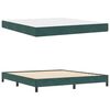 vidaXL Cama tipo Box Spring con colch&oacute;n Verde oscuro 180 x 210 cm tela