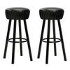 vidaXL Taburetes de cocina 2 unidades cuero sint&eacute;tico negro