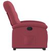 vidaXL Sill&oacute;n reclinable elevable tela rojo tinto
