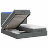 vidaXL Cama tipo otomana con colch&oacute;n y LED Gris oscuro 160 x 200 cm