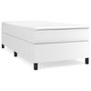 vidaXL Estructura de cama con somier cuero sint&eacute;tico blanco 90x200 cm
