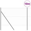 vidaXL Poste de Valla Gris 10 x 1,6 m (malla de 50 mm) Acero y PVC