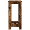 vidaXL Mesa alta de bar madera ingenier&iacute;a roble ahumado 51x50x103,5 cm