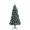 vidaXL Árbol de Navidad Artificial Pre-iluminado con Juego de Bolas