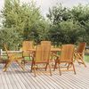 vidaXL Juego de comedor de jard&iacute;n 7 piezas madera maciza de teca