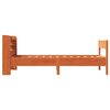vidaXL Estructura de cama sin colchón madera maciza marrón 75x190 cm