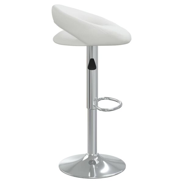 vidaXL Taburete de cocina cuero sint&eacute;tico blanco