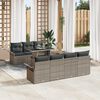 vidaXL Conjunto de sof&aacute; de jard&iacute;n 8 pcs Gris Rattan de Poli&eacute;ster
