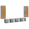 vidaXL Conjunto de mueble para TV de pared 4 pcs Gris Concreto