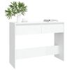 vidaXL Mesa consola madera de ingeniería blanca 100x35x76,5 cm