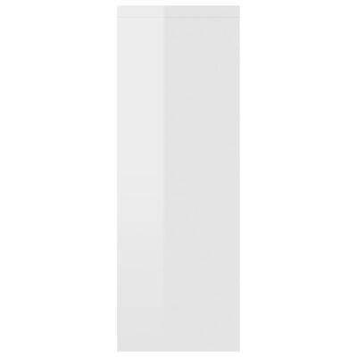 vidaXL Estantería pared contrachapada blanco brillante 45,1x16x45,1 cm