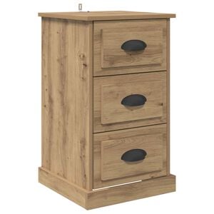 vidaXL Armario de Noche con caj&oacute;n Roble artesanal 39 x 39 x 67,5 cm