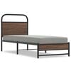 vidaXL Estructura de cama sin colch&oacute;n 80x200 cm madera marr&oacute;n roble