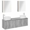 vidaXL Juego de Muebles de Ba&ntilde;o 5 pcs Sonoma gris Madera de ingenier&iacute;a