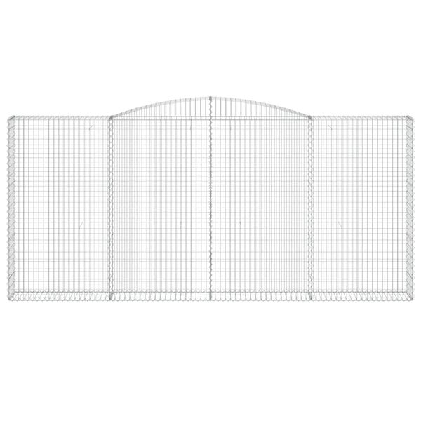 vidaXL Cestas de gaviones 6 uds forma de arco hierro 400x30x180/200 cm