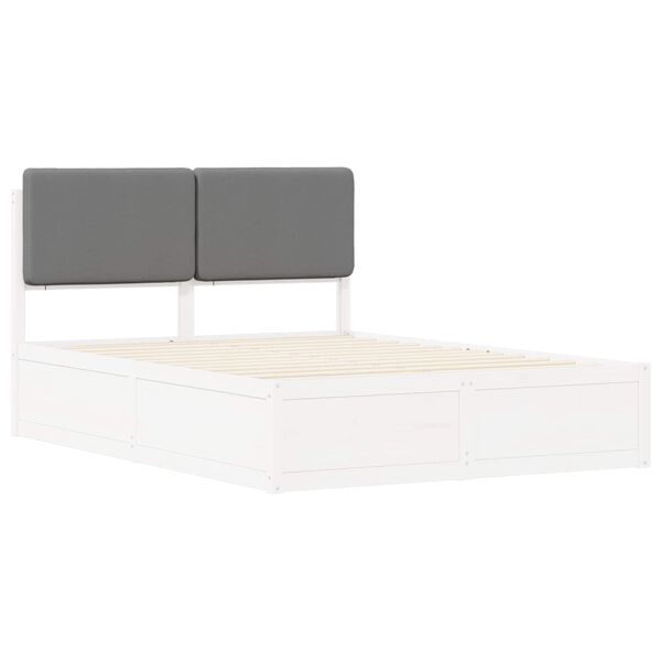 vidaXL Estructura de Cama con Cabecera Tapizada Gris Claro 80 x 200 cm