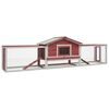 vidaXL Conejera madera maciza pino y abeto rojo 310x70x87 cm