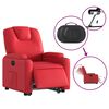 vidaXL Sill&oacute;n elevable el&eacute;ctrico cuero artificial rojo