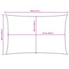 vidaXL Toldo de vela rectangular tela Oxford beige 6x8 m