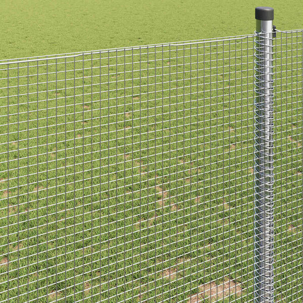 vidaXL Cerca de Alambre Soldado Plateado 0.8 x 50 m